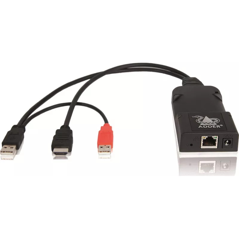 ADDER ALIF101T-HDMI KVM over IP vysielač - HDMI, USB, Audio, Cat5e/Cat6/Cat7, 2560x1600@60Hz, čierny hliník