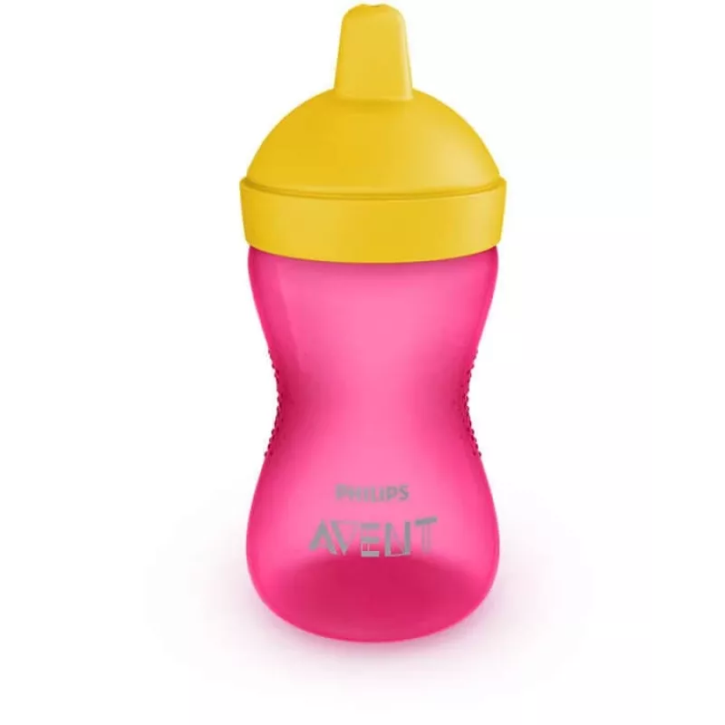 Philips Avent My Grippy tréningový hrnček s tvrdým výpustom 300 ml, 18M+, ružový