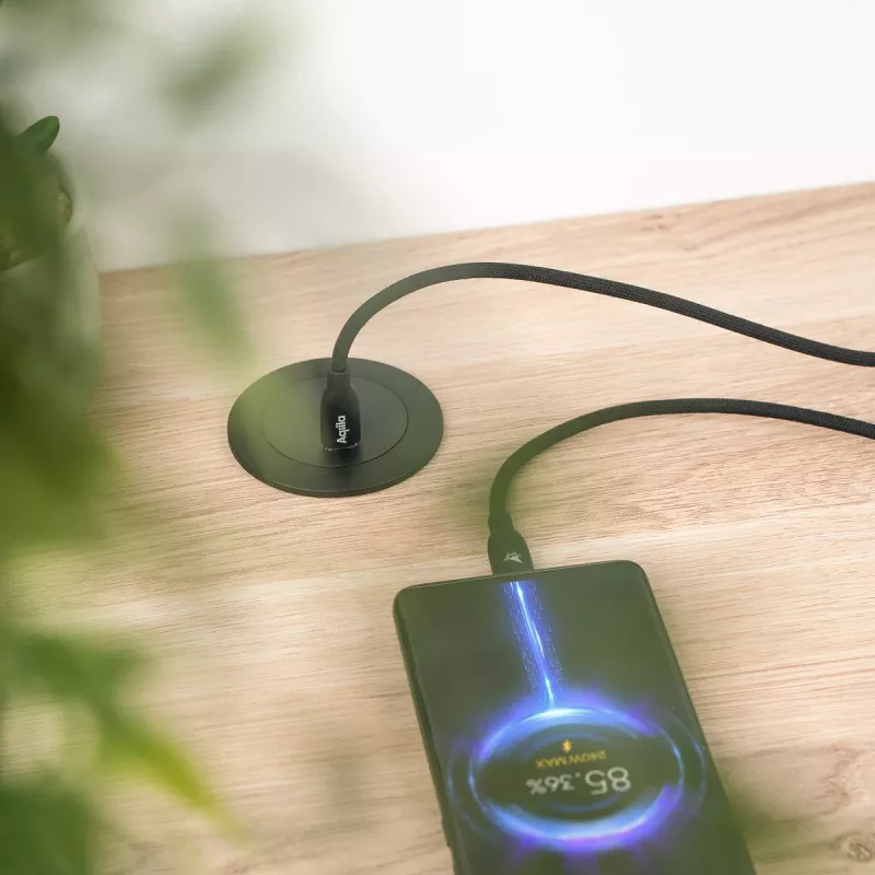 AQIILA USB-C na USB-C nabíjací a synchronizačný kábel 3 m čierny AQCBPBICB4BD881