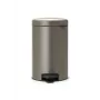 Brabantia NewIcon 12L pedálový odpadkový kôš, Platinum