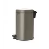 Brabantia NewIcon 12L pedálový odpadkový kôš, Platinum