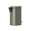 Brabantia NewIcon 12L pedálový odpadkový kôš, Platinum