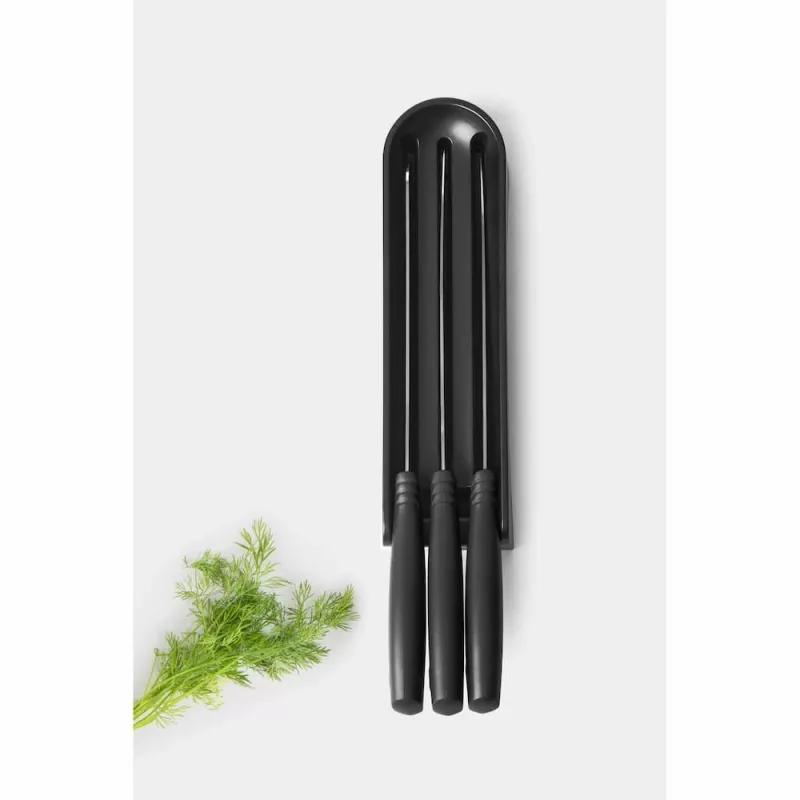 Brabantia Tasty+ sada nožov do zásuvky, tmavosivá, 3 nože
