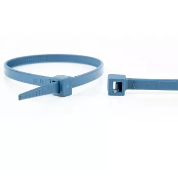 WKK 15032671 Detekovateľné káblové pásky modré 100 mm x 2,5 mm, balenie 100 ks