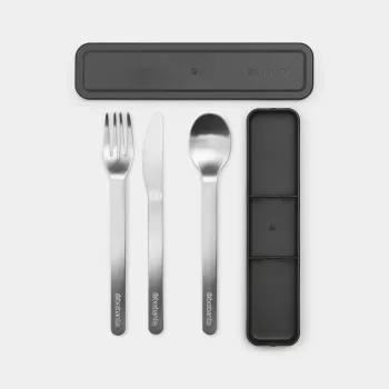 Brabantia Make & Take prenosná sada príborov, tmavosivá