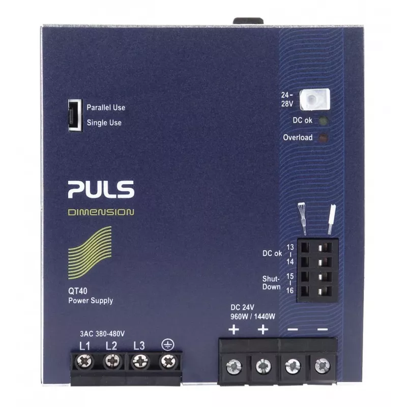 PULS DIMENSION QT40.241 DIN-lištový napájací zdroj 24V DC 40A 960W 3-fázový