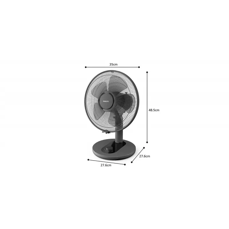 PHILIPS 1000 Series stolný ventilátor 25 cm čierny