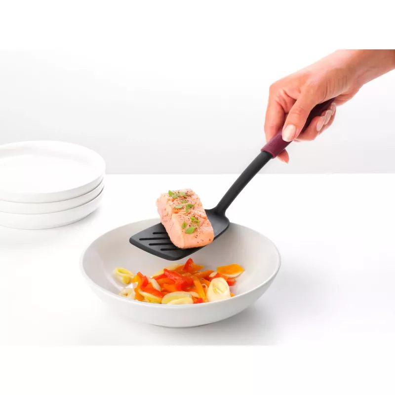 Brabantia Tasty+ obracačka na panvicu, baklažánová červená