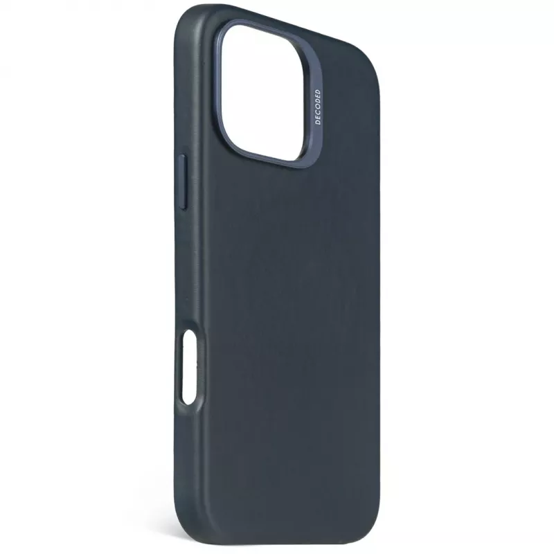 Decoded kožený kryt zadnej strany pre iPhone 16 Pro Max, kompatibilný s MagSafe, Navy