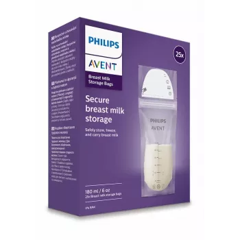 Philips AVENT vrecká na skladovanie materského mlieka 180 ml, balenie 25 ks