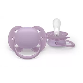 Philips Avent Ultra Soft cumlík 6-18 mesiacov, neutrálny, balenie 2 ks
