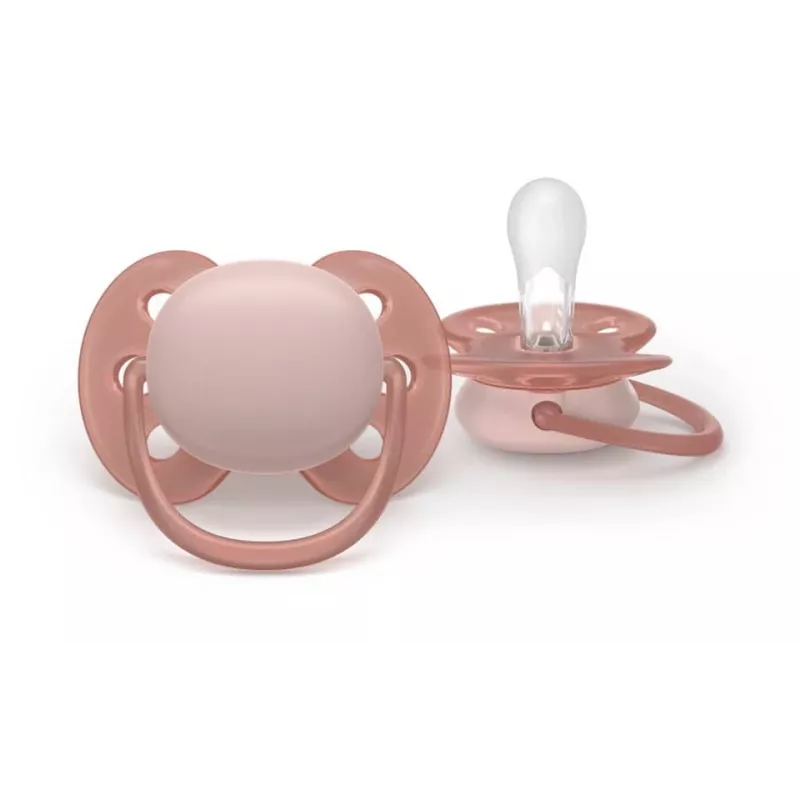 Philips Avent Ultra Soft cumlík 6-18 mesiacov, neutrálny, balenie 2 ks