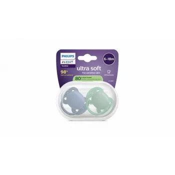 Philips Avent Ultra Soft cumlík 6-18 mesiacov, balenie 2 ks, chlapec