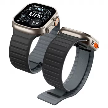 Spigen Athlex Air M náramok pre Apple Watch 44/45/46/49mm – čierny/sivý