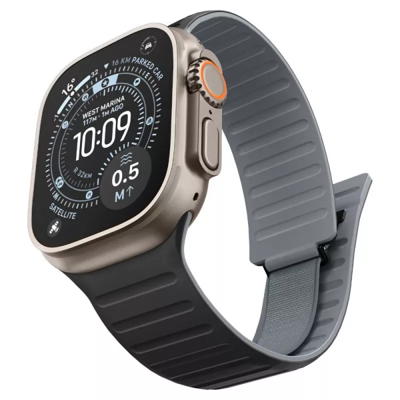 Spigen Athlex Air M náramok pre Apple Watch 44/45/46/49mm – čierny/sivý