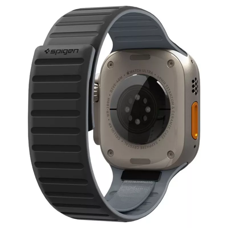 Spigen Athlex Air M náramok pre Apple Watch 44/45/46/49mm – čierny/sivý
