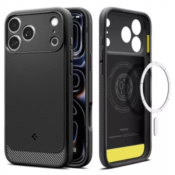 Spigen Rugged Armor Mag MagSafe puzdro pre iPhone 18 Pro Max / 17 Pro Max matne čierna