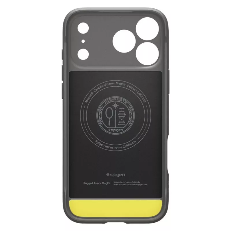 Spigen Rugged Armor Mag MagSafe puzdro pre iPhone 18 Pro Max / 17 Pro Max sivá
