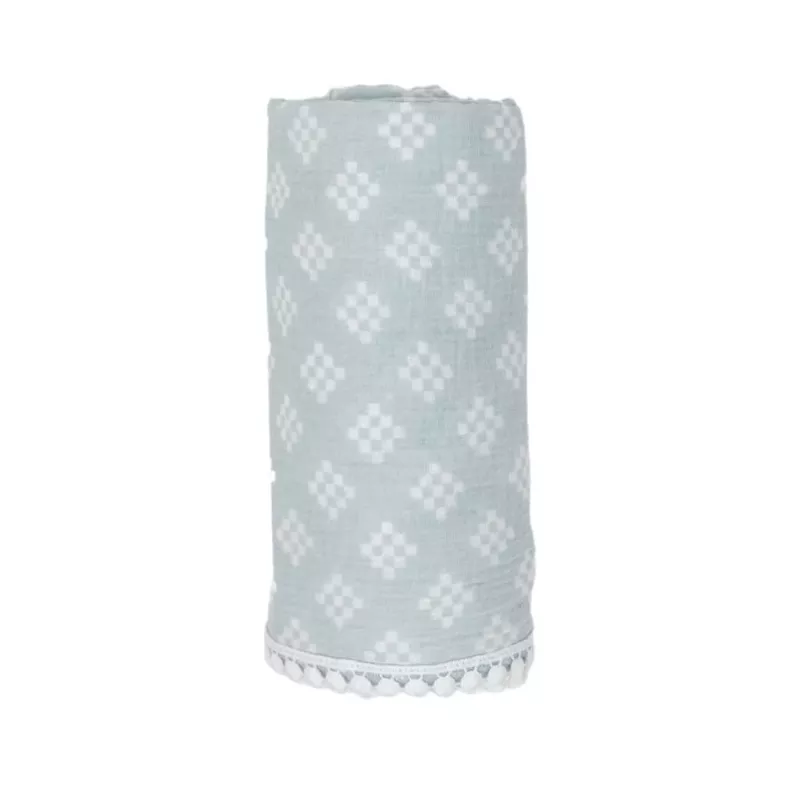 Lodger Swaddle Tribe mušelínová bavlnená zavinovačka 120x120 cm Ice Flow
