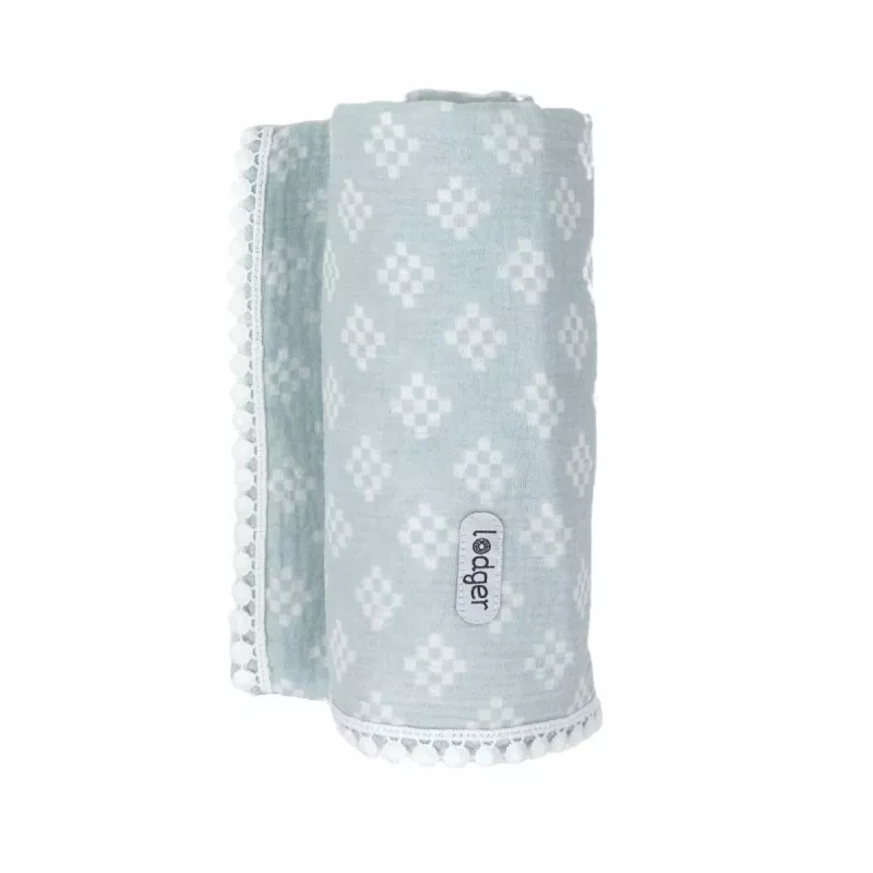 Lodger Swaddle Tribe mušelínová bavlnená zavinovačka 120x120 cm Ice Flow