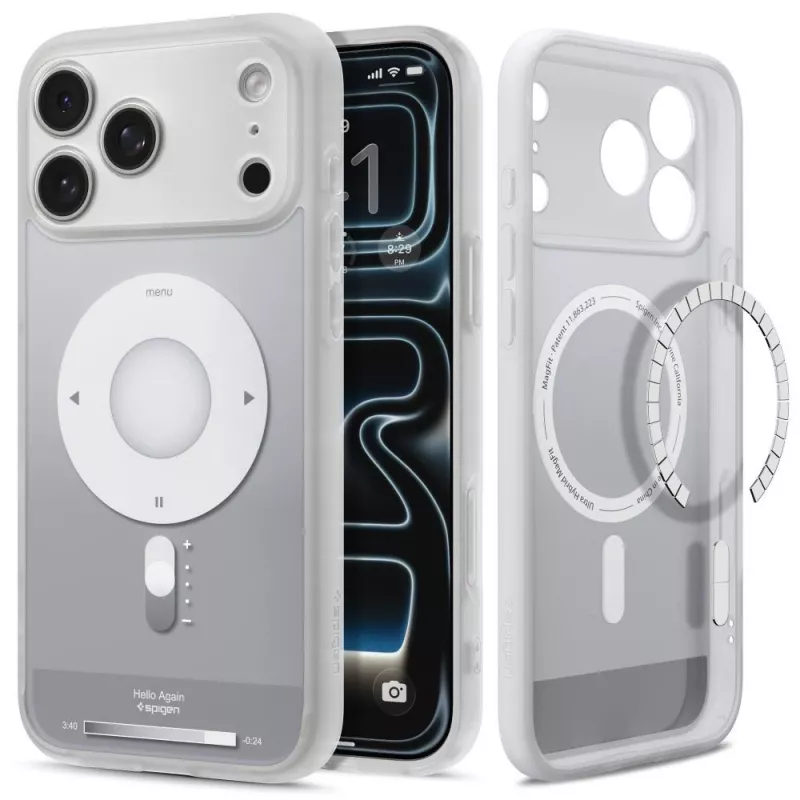 Spigen Ultra Hybrid Mag MagSafe puzdro pre iPhone 17 Pro / 18 Pro - strieborná