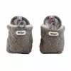 Lodger Buffalo Fleece detské capačky s protišmykovou podrážkou, hnedá, 6-12 mesiacov