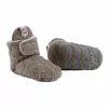 Lodger Buffalo Fleece detské capačky s protišmykovou podrážkou, hnedá, 6-12 mesiacov