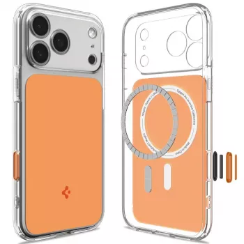 Spigen Ultra Hybrid T Mag MagSafe puzdro pre iPhone 17 Pro Max / 18 Pro Max – lesklá oranžová