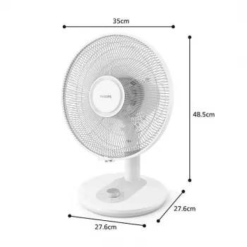 Philips 1000 Series stolný ventilátor, biely