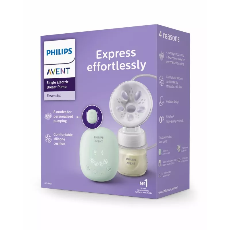 Philips Avent jednoduchá elektrická odsávačka mlieka s 125 ml fľašou