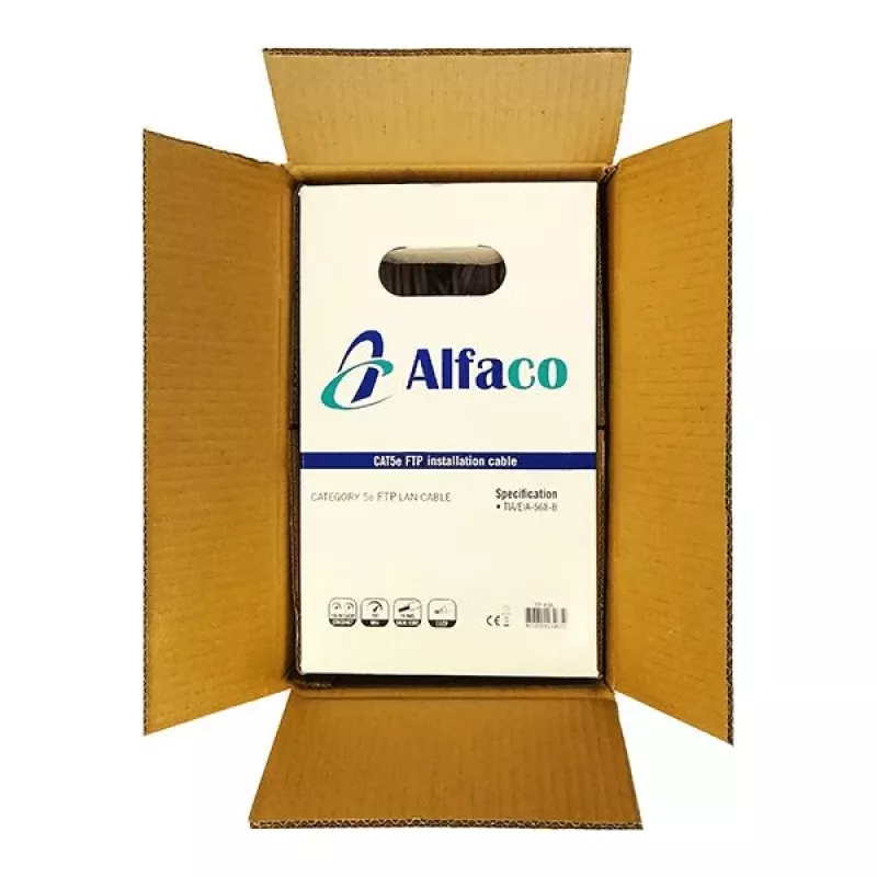 DSIT Alfaco Cat5e F/UTP Solid Core sieťový kábel 305m rolka sivá LSZH Eca