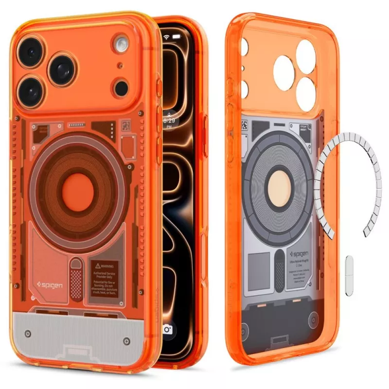 Spigen Ultra Hybrid MagSafe puzdro pre iPhone 17 Pro / 18 Pro - C1 Tangerine