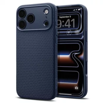 Spigen Liquid Air puzdro pre iPhone 18 Pro / 17 Pro – Navy Blue