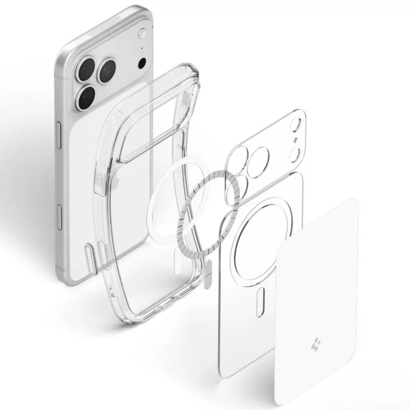 Spigen Ultra Hybrid T MagSafe puzdro pre iPhone 17 Pro / 18 Pro - Glossy White