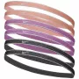 Nike Swoosh Sport Metallic gumičky do vlasov balenie 6 ks – broskyňová, ružová, sivá