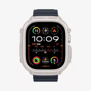 Spigen Rugged Armor puzdro pre Apple Watch Ultra 1/2/3 (49mm) - Dune Beige