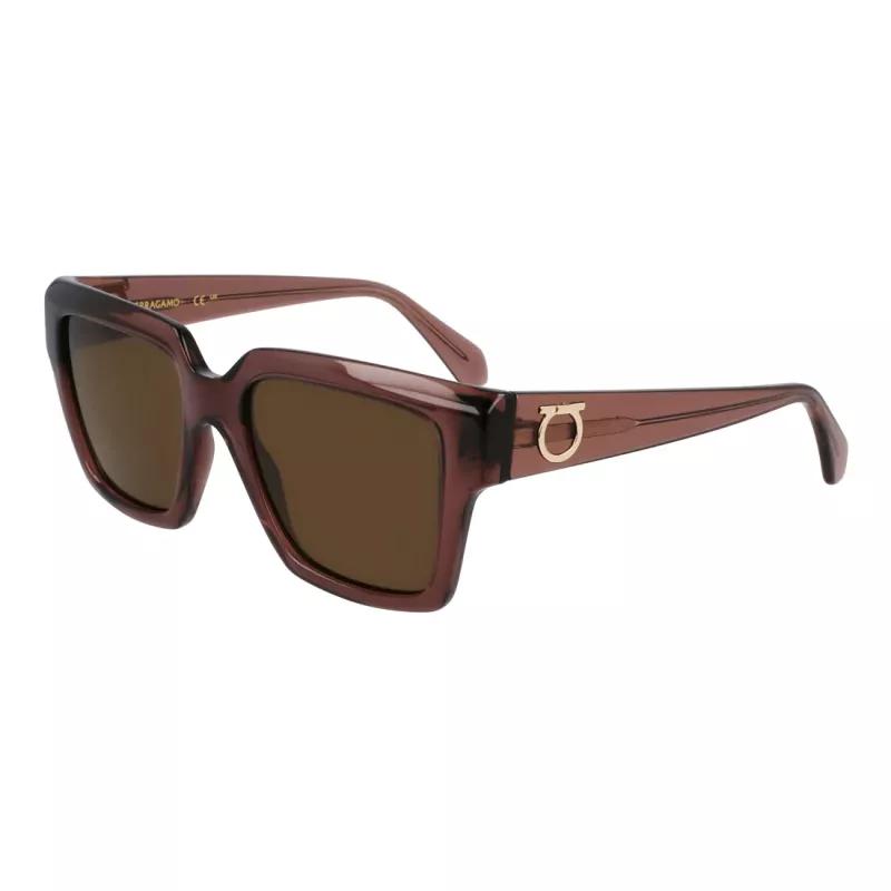 Ferragamo dámske SF2014S-511 hranaté slnečné okuliare, Havana rám, Gradient Brown sklá, 54mm