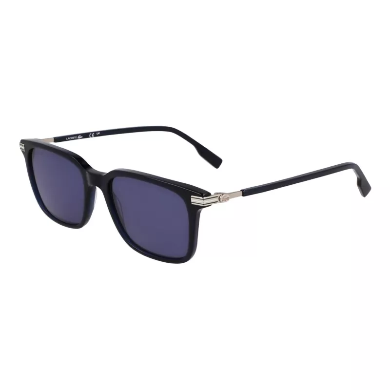 Lacoste pánske L6035S-410 obdĺžnikové slnečné okuliare, modrý rám, sivé sklá, 53mm
