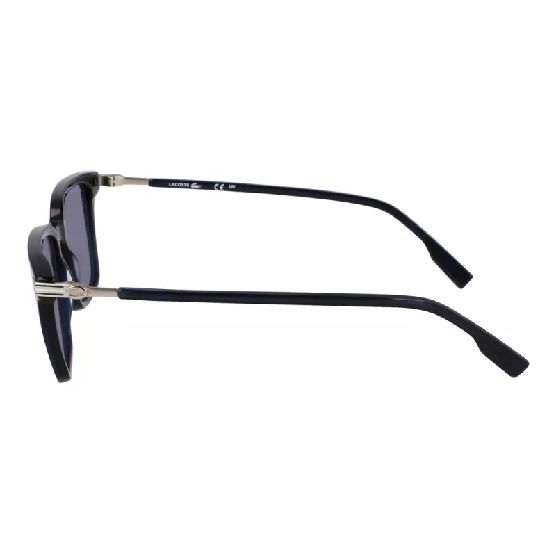 Lacoste pánske L6035S-410 obdĺžnikové slnečné okuliare, modrý rám, sivé sklá, 53mm