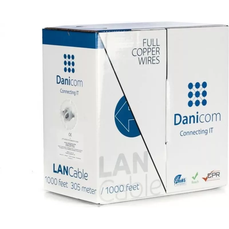 DSIT DANICOM CAT5E UTP 305m PVC (Fca) hromadný kábel DC-UTP5E-305-FCA