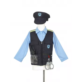 Souza! policajný kostým s klobúkom a doplnkami, vek 4-7
