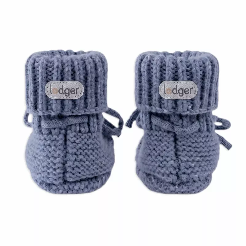 Lodger Slipper Merino Wool Baby domáce papuče, Storm, 0-6 mesiacov