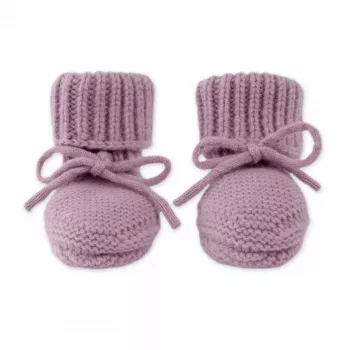 Lodger domáce papuče Merino vlna Baby booties, Mauve, 0-6 mesiacov