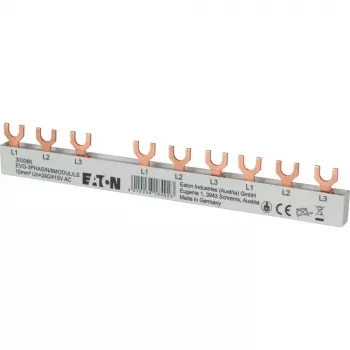 Eaton 3-fázová vidlicová hrebeňová lišta 10mm² 6 modulov 63A EVG3PHAS/N/6MODUL/LS 303366