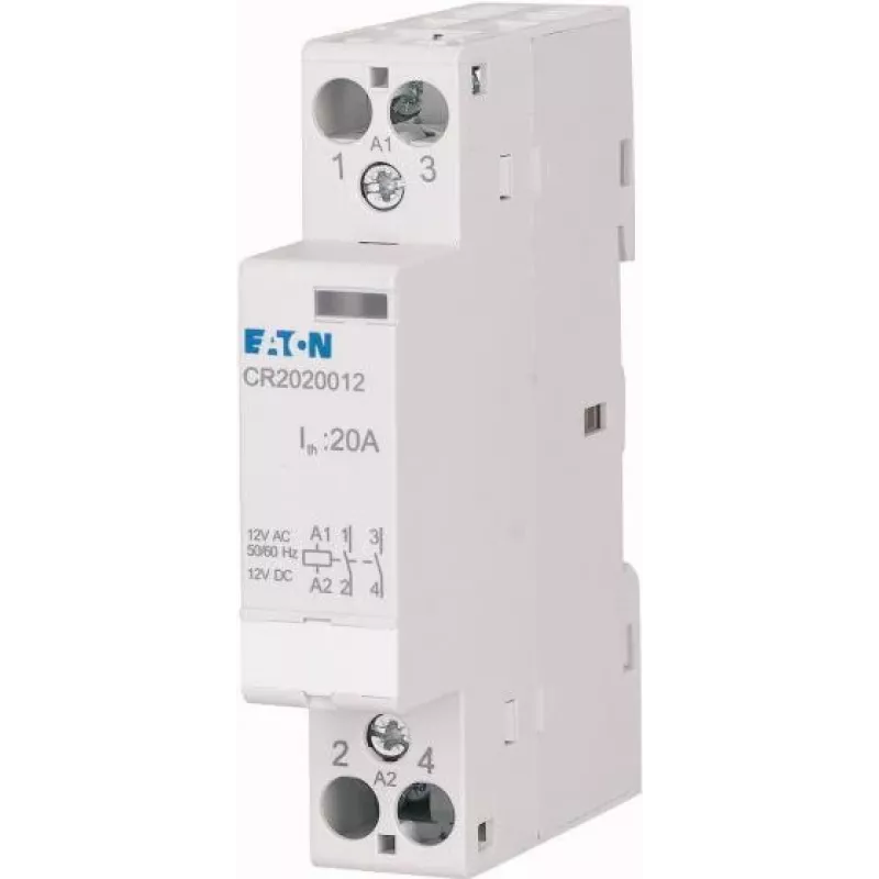 Eaton CR2011012 inštalačný stýkač 12V AC/DC 20A 1NO+1NC 2-pólový 193906