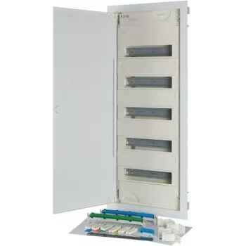 Eaton KLV-60UPP-F podomietkový rozvádzač, 5-radový, 60 modulových jednotiek, biela 302410