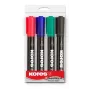Kores K MARKER permanentný marker, klinový hrot, 3-5 mm, rôzne farby, sada 4 ks M20945