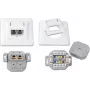 Wirewin DD-TRIO-K5E UP2 WS Cat5e tienená podomietková dátová zásuvka, 2x RJ45, LSA, čistobiela