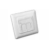Wirewin DD-TRIO-K5E UP2 WS Cat5e tienená podomietková dátová zásuvka, 2x RJ45, LSA, čistobiela