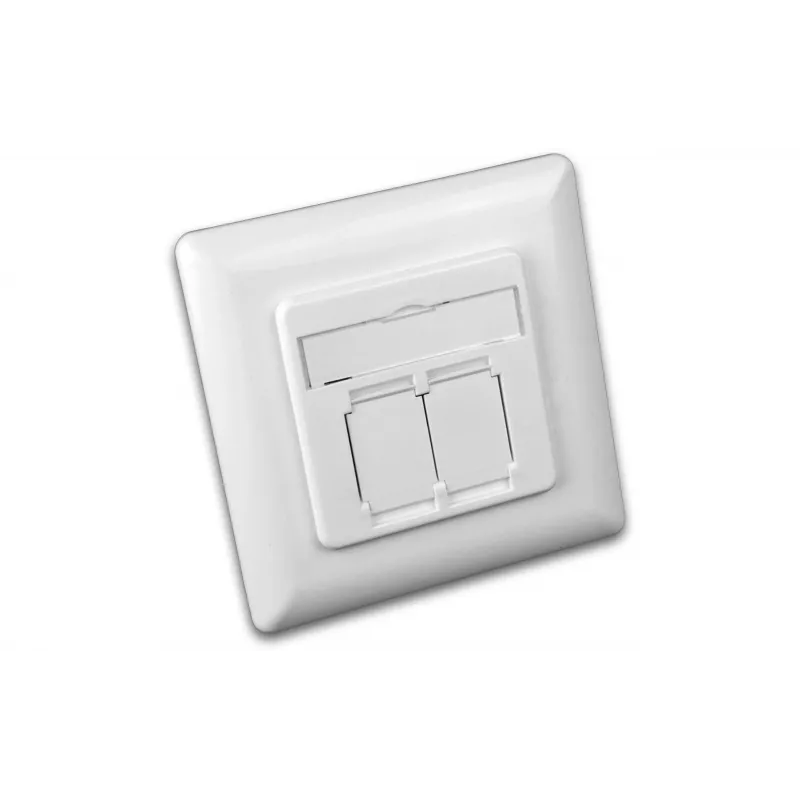 Wirewin DD-TRIO-K5E UP2 WS Cat5e tienená podomietková dátová zásuvka, 2x RJ45, LSA, čistobiela
